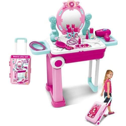 Role Play Pretend Dress up Make up Toy Suitcase for Girl