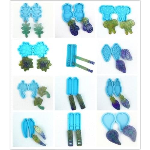 Earrings Epoxy Resin Mold Eardrop Dangler Pendant Silicone Mould DIY Crafts Jewelry Casting Tools