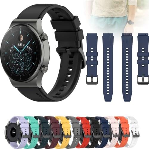 Sport Silicone 22mm Watch Band Strap For Huawei Watch GT 2 46mm Smartwatch Replacement Wristband For Huawei Watch GT 42mm 46mm