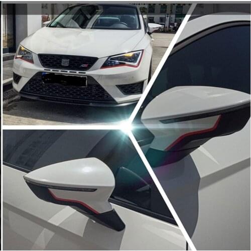 SEAT LEON MK2 HEADLIGHT/MIRROR STRIP STICKER-VINYL STICKER-LONG LIFE-YIKAMAYA DURABLE