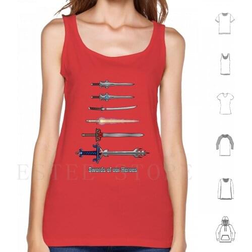 Swords Of Our Heroes Tank Tops Vest Cotton 80scartoons 80s Tv Gijoe Gi Joe He Man Legendary Lion O Masters Of The Universe