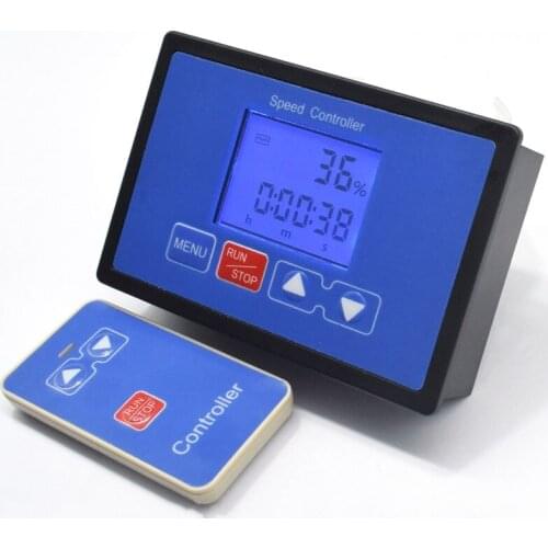 Smart Digital Display 0~100% Tachometer adjustable 30A PWM DC Motor Speed Controller Timing Remote control 12V 24V 36V 48V