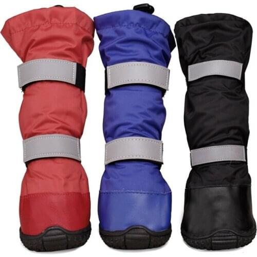 Waterproof Winter Pet Dog Shoes Anti-slip Snow Pet High Boots Paw Protector Warm Reflective For Medium Large Dogs Labrador Husky