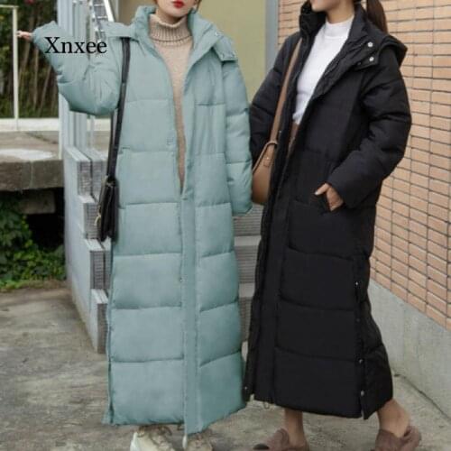 Women Parka with Hood Thick Down Jacket Winterr Coat Cultivate Morality Fashion Overcoat Eiderdown Hoodie with Thick Clothing