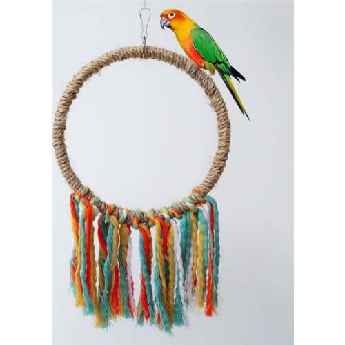 Climbing Chewing Ornaments Bells Hanging Acrylic Beads Swing Bird Parrot Toy Hanging Home