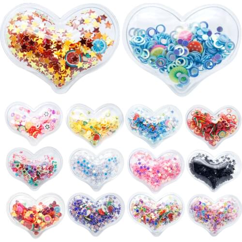 David accessorie 38x30mm 10pc Heart Sequins Shaker Transparent for Hairdressing Hair accessories DIY Hairpins,10Yc11225