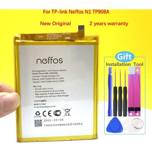 100% Original 3260mAh NBL-35A3200 Battery For TP-link Neffos N1 TP908A Mobile Phone High Quality +Tracking Number