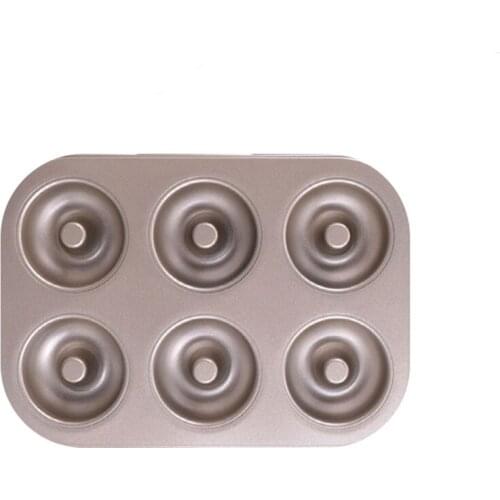 DIY 6 Cups Muffin Cake Mould Metal Cupcake Mold Non-Stick Donut Baking Pan Tool