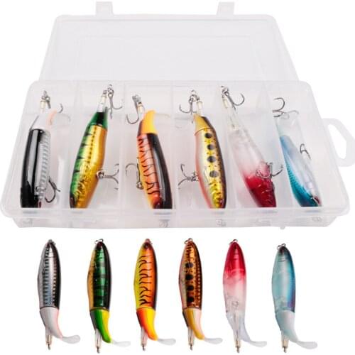 6Pcs/Box SPencil Sinking Fishing Lure 10cm 13g Fishing Tackle Lures Fishing Accessories Saltwater Lures Fish Bait Trolling Lure