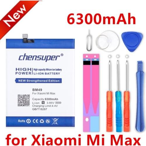 Chensuper new chensuper 6300mAh BM49 High Capacity Battery for Xiaomi Mi Max Battery