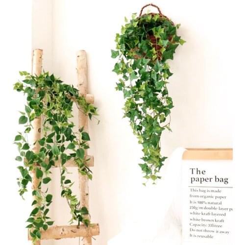 Artificial Plant Vine Hanging Ivy Green Leaves Garland Fake Flowers Simulation Rattan Leaf Branches Home Garden Wall Party Decor