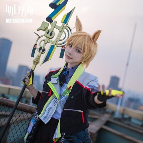 Customize Arknights CASTER Leonhardt Cosplay Costumes Women Full Set Clothes Cotton Jacket Shorts Shirt Arknights Game Cosplay