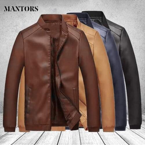 Mens Leather Jacket Moto Outdoor Punk Mens Windproof Biker Bomber Coats Men Zipper Brown Black Slim Fit Outwears Male Plus Size