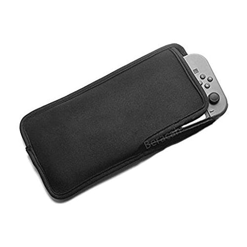 Soft Carry Pouch Soft Protective Sleeve Bag for Switch Black
