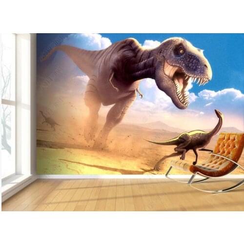 Custom mural 3d photo wallpaper on the wall HD Tyrannosaurus dinosaur predator home decor living room wallpaper for wall 3 d
