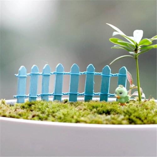 At Random - Lattice Wooden Fence Mini Signs Fairy Dollhouse Garden Plant Figurine Decor Ornament Landscape Miniatures 10 Pcs