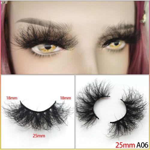 25mm Mink Lashes 3D Fluffy Eyelashes Wholesale 100% Cruelty free Handmade Lash Full Strip Thick Lashes Soft False lashes Makeup