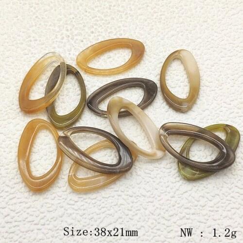 New arrival! 38x21mm 50pcs Acrylic Oval-shape Charm for earrings,Earring parts,jewelry findings