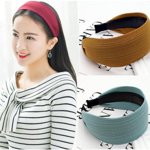 Women Hair Hoop Top Knot Turban Headband Wide side thickened Hairband Hair Accessories for Girls No Slip Head band Hair Bands