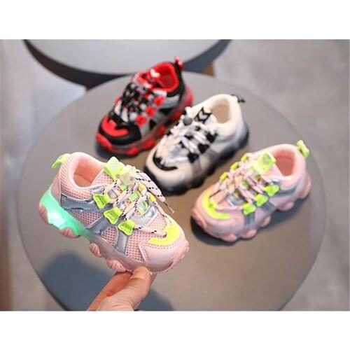 Boys shoes the new during the spring and autumn 2021 children baby soft bottom antiskid breathable running shoes leather shoes