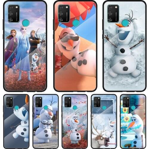 Olaf Snowman Frozen Tempered Glass Cover For Honor 30 20 10 9X 8X Pro Plus Lite Silicone Phone Case Coque