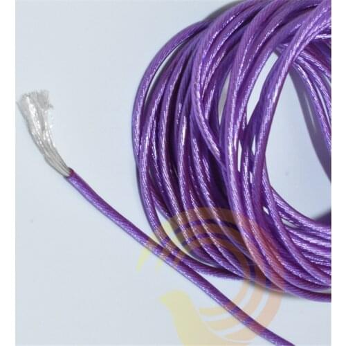 50meters 1.2mm OFC silver plated wire purple color 63core