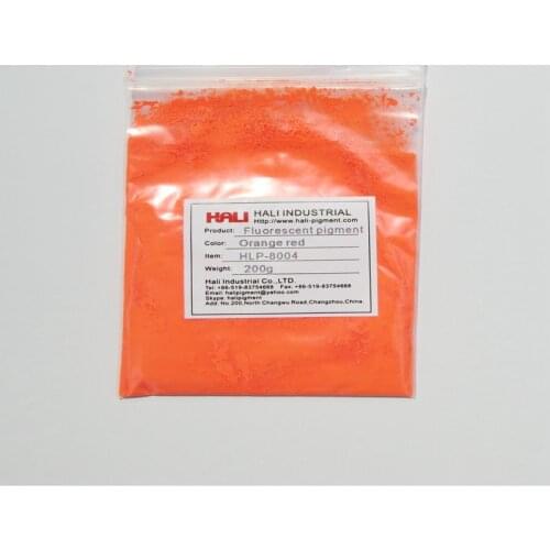 Sell red orange fluorescent pigment,bright color pigment powder, neon pigments,1 lot=200gram HLP-8004 red orange, free shipping