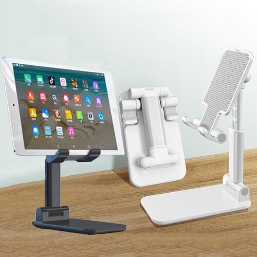 Adjustable Portable Foldable Desktop Metal Cell Phone Tablet Stand Holder Non Slip Mobile Support For Ipad Air iPhone XR Mount