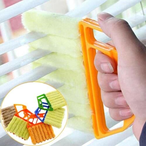 Hot Useful Microfiber Window Cleaning Brush Air Conditioner Dust Clean Cleaner with Washable Venetian Blind Cleaning Cloth