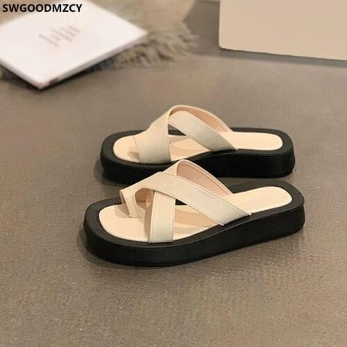 Slides Women Designer Ladies Slippers Woman Slippers Beach Shoes Slippers Women Summer 2021 Platform Shoes Zapatillas De Mujer