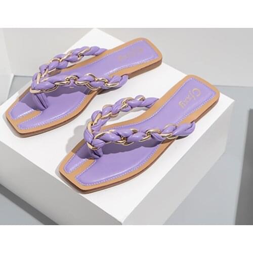Women Slippers Women Summer Flip-Flops Women Flip Flops Slippers For Home Female Flats Rubber Slides Weave Women Summer Footwear