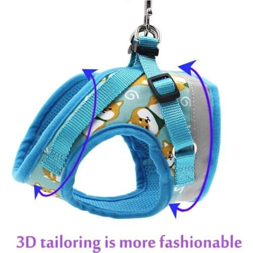 Chest Strap vest reflective pet traction rope walking small and medium-sized collar perro dog Leash Harness Cat Lead Leashes