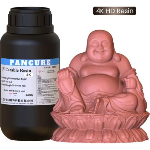 PANCURE 4K HD Resin UV-Curable 395~405nm Stable Performance High Success Rate Perfect Resolution 3D Print Material 500g Red Gray