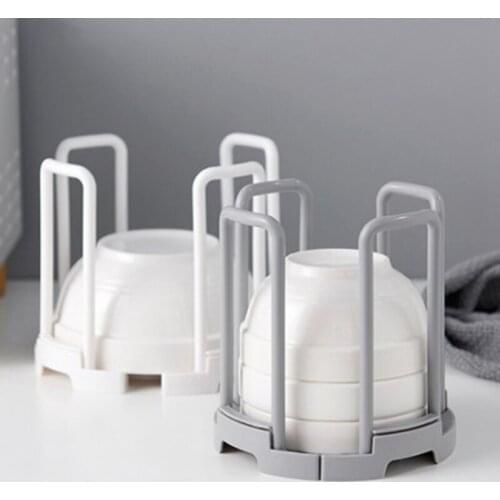 Retractable Desktop Bowl Holder Kitchen Organizer Plastic Drain Water Cup Shelf Cabinet Dishes Storage Rack Plate Storage Tool