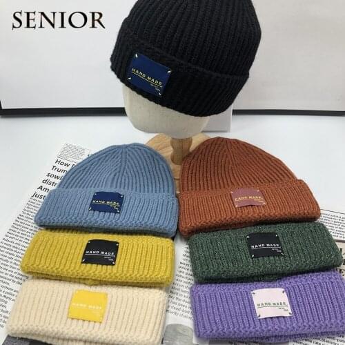 Winter Thicken Warm Simple Fashion Couple Beanie Outdoor Leisure Party Womens Knitted Hat Sports Skateboard Skullies Hat