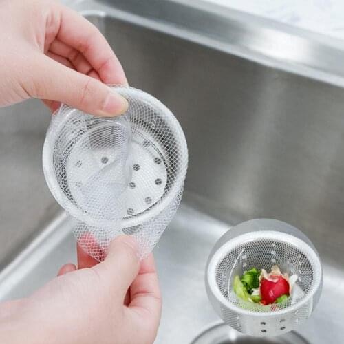 100Pcs Disposable Sink Strainer Garbage Filter Bag Anti Clogging Net Mesh Pouch