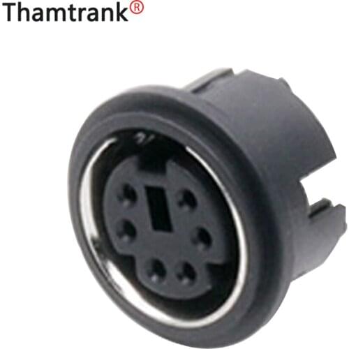 100PCS Mini DIN 6Pins PS2 Jacks DIN S Terminal Connectors PS2 6P Socket 180Degree