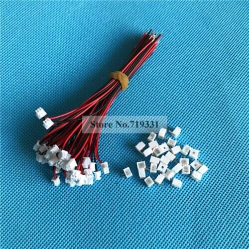 Micro JST 1.25mm 1.25 JST 2P 2-Pin Male Connector with Wire +Female Plug 20sets