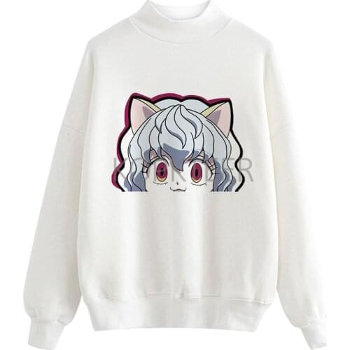 2020 Autumn Harajuku Fashion Women Hoodies Anime Hunter X Hunter Pitou Kurapika Funny Cartoon Print Long Sleeve Sweatshirts