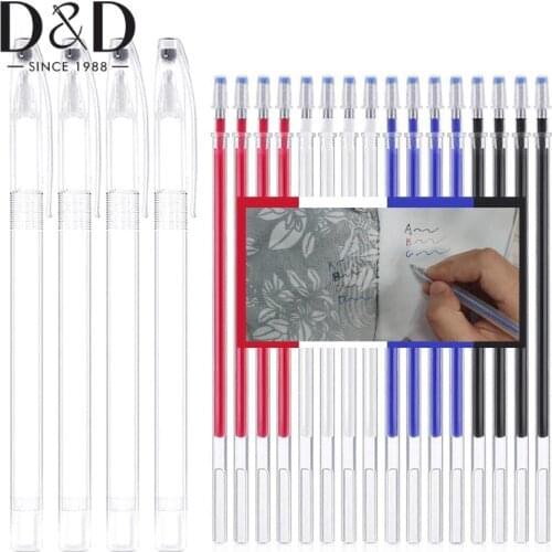 4Pcs Fabric Marking Pens with Heat Erasable Fabric Refills Marking for Sewing Quilting Dressmaking Tailors Chalk Sewing Tools