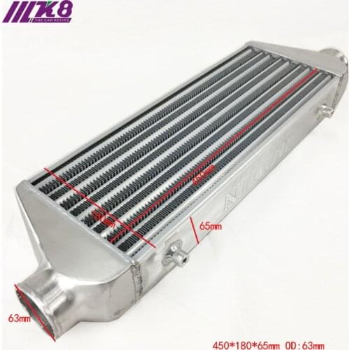 450*180*65mm Universal Turbo Intercooler bar&plate OD=63mm Front Mount intercooler