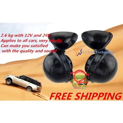 For Auto dual tone electric horn snail and medium-sized SUVs super loud horn DL34BG 12V/24V Free Shipping