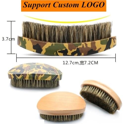 Logs Curved Handle Men Shaving Brush Bristle Beard Brush Comb Brush Oil Comb Natural Boar Bristle Beard Brush G0224