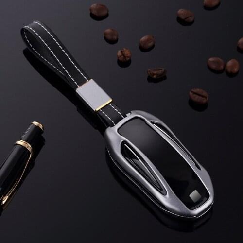 Alloy car key case For Tesla Model X Aluminum Alloy Car Key Holder Cover Case Remote Control Smart Key Shell Protector