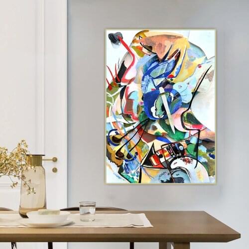 Citon Wassily Kandinsky《Geometric Abstraction》Abstract Canvas Art Oil Painting Picture Background Wall Decor Home Decoration