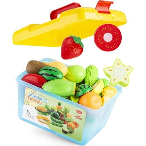 Children Play House Toy Wooden Cut Fruit Vegetables Kitchen Baby Classic Kids Montessori Toys Pretend Playset Educational Toys