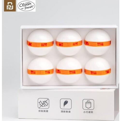 6pcs Youpin Safe Clean Fresh Shoes Deodorant Dry Deodorizer Air Purifying Switch Ball Shoes Eliminator for Home Shoes