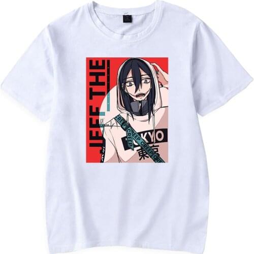 Popular Anime Creepy Pasta Print Tshirt Summer Holiday Street Graffiti Style Clothes Men/Women T-shirt Streetwear Kids Cool Tops