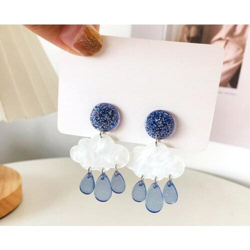 The New Contracted Creative Raindrops Earrings Women Party Gift