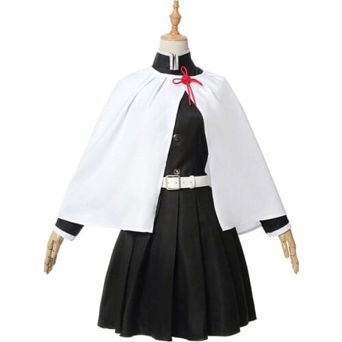 Adult Kids Anime Demon Slayer Cosplay Costume Kimetsu no Yaiba Tsuyuri Kanao Kimono Full Sets Wig Halloween Costumes C90C36